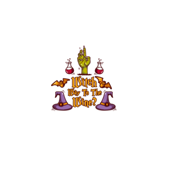 Witch way to the wine model alb pe tricou