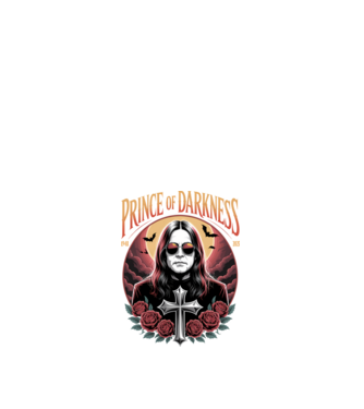 Prince of Darkness model alb pe tricou