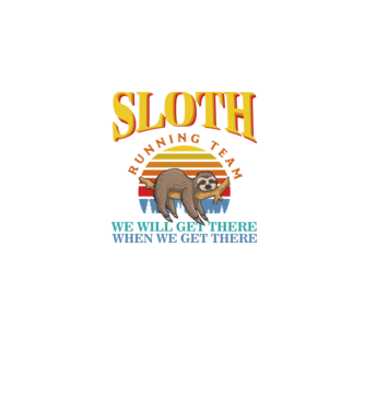 SLOTH running team model negru pe tricou