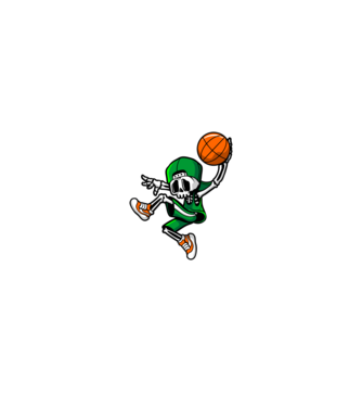 Basketbone model negru pe tricou