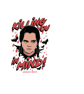 WEDNESDAY Killing You in my mind model albastru deschis pe tricou