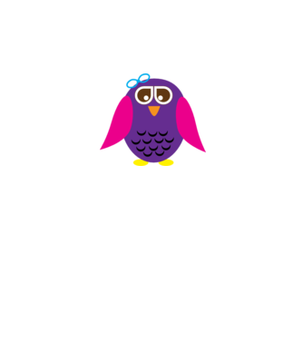 Owl model alb pe tricou