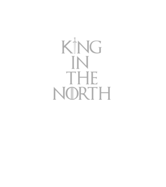 King in the North model negru pe tricou