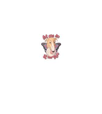 BORZOI let me do it for you fairy model alb/roșu pe tricou
