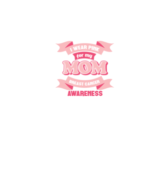 I wear pink for my mom model negru pe tricou