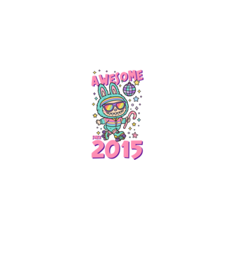 Awesome since 2015 - Labubu model negru pe tricou
