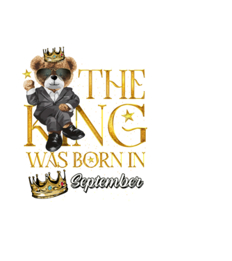 The king was born int SEPTEMBER model negru pe tricou