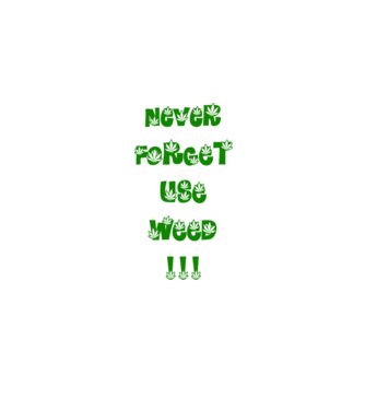 Weed model alb pe tricou