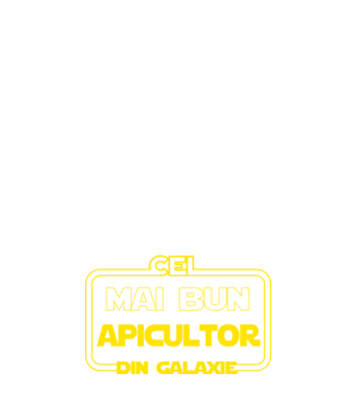 Cel mai bun apicultor din galaxie model alb pe tricou