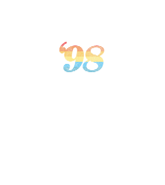 Retro Birthday 1998 model negru pe tricou