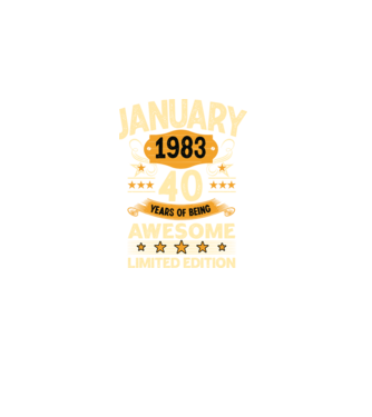 January 1983 40 years of being limited edition model negru pe tricou