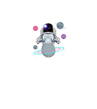 Astronaut planets model negru pe tricou
