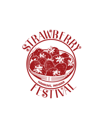 strawberry festival stranger things model alb pe tricou