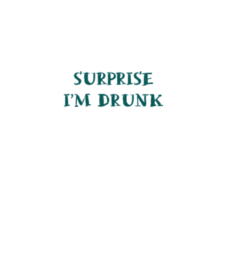 Surprise im drunk model alb pe tricou
