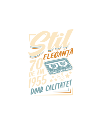 Stil eleganta 1955 model alb pe tricou