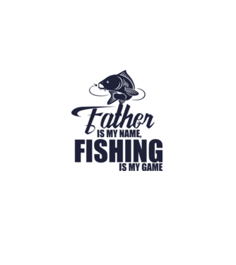 Father is my name, fishing is my game model alb pe tricou