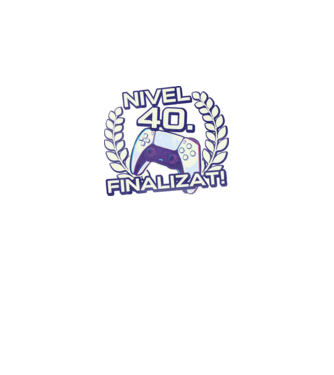Nivel 40 finalizat! model negru pe tricou