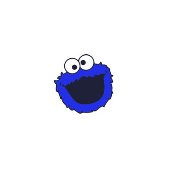 Cookie Monster Face model negru pe tricou