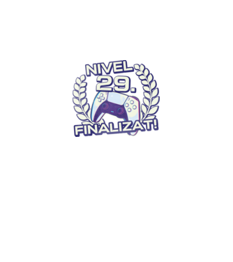 Nivel 29 finalizat! model negru pe tricou