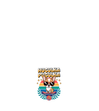 Huculka Puculka Câine 2 model negru pe tricou