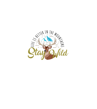 Stay wild Cerb model alb pe tricou