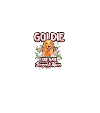 Goldie picioare mici dragoste mare model alb pe tricou