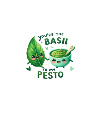 Basil to my Pesto model alb pe tricou