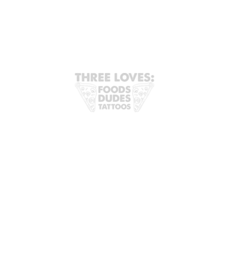 Three loves model negru pe tricou