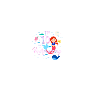 Mermazing Birthday 10 model negru pe tricou