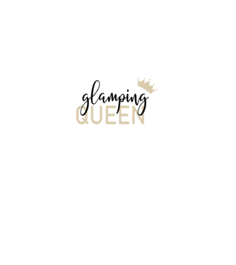 Glamping queen model alb pe tricou