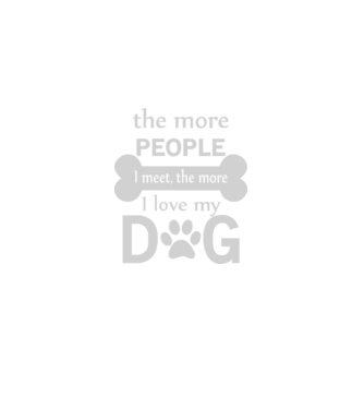 The more people i meet model negru pe tricou