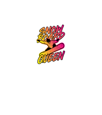 snowboard queen model negru pe tricou