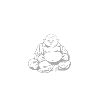 fat buddha model negru pe tricou