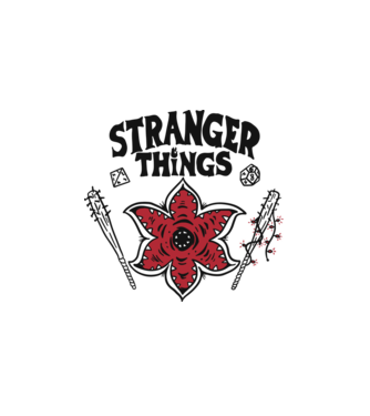 stranger things demogorgon head2 model alb pe tricou