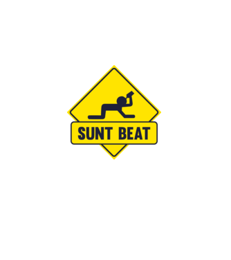 Sunt beat model alb pe tricou