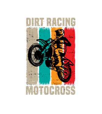motocross model alb pe tricou