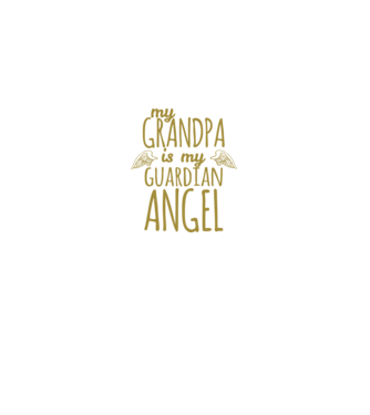 My grandpa is my guardian angel model negru pe tricou