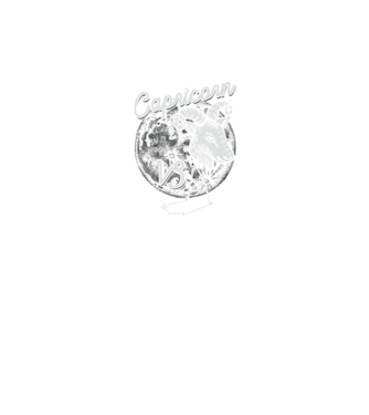 Zodiac femeie CAPRICORN retro model negru pe tricou