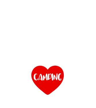 Camping heart model negru pe tricou