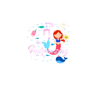 Mermazing Birthday 7 model turcoaz pe tricou