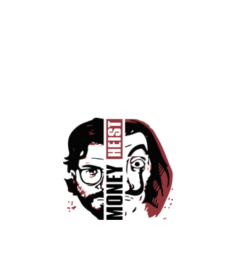 money heist professor model alb pe tricou
