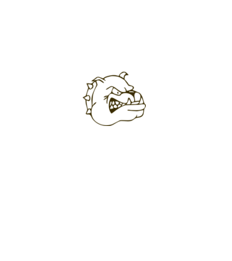 Bulldog model alb pe tricou