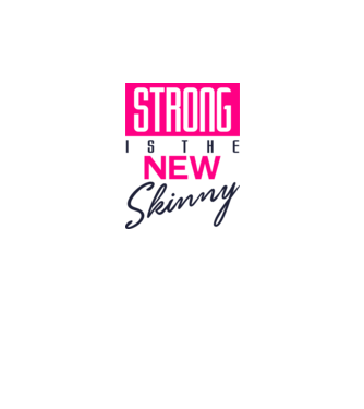 Strong is the new skinny model alb pe tricou