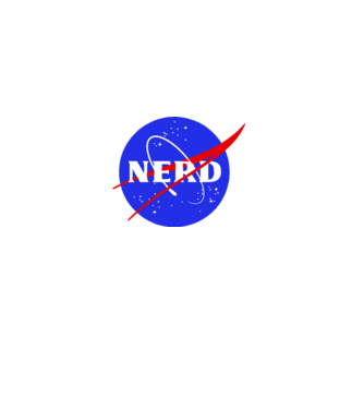 Nerd NASA model gri pe tricou