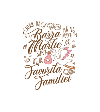 Favorita familiei MARTIE model alb pe tricou