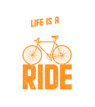 Life is a beautiful ride model alb pe tricou