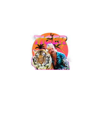 RETRO TIGER KING model negru pe tricou