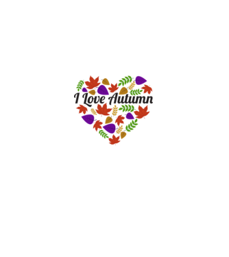 I love autumn model alb pe tricou