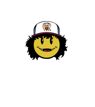 dustinhappyface model roz pe tricou
