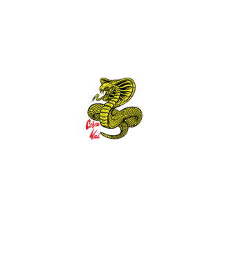 cobra kai logo color model negru pe tricou